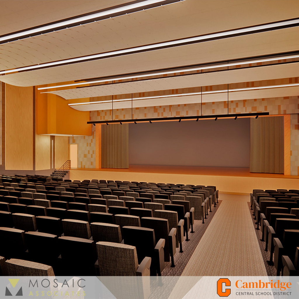 Auditorium rendering of the stage