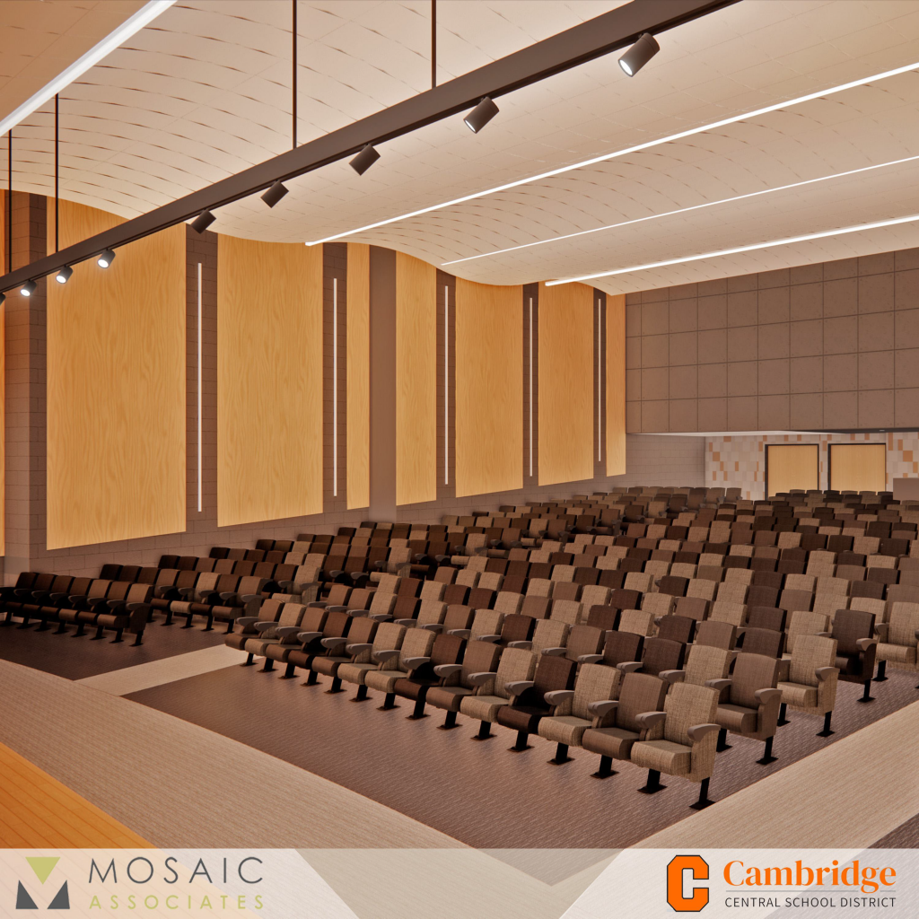 Auditorium rendering of the seats