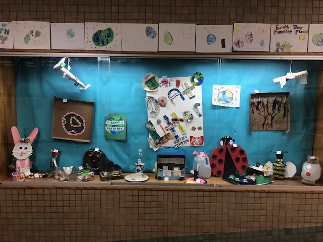 Photo of recycled elementary earth club projects