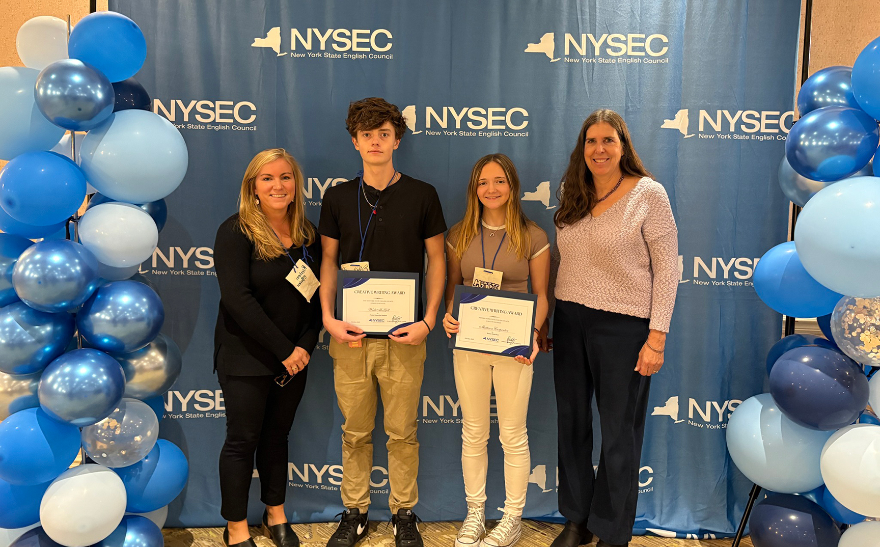 Students and the Whatever! Journal advisors at the NYSEC conference in Albany