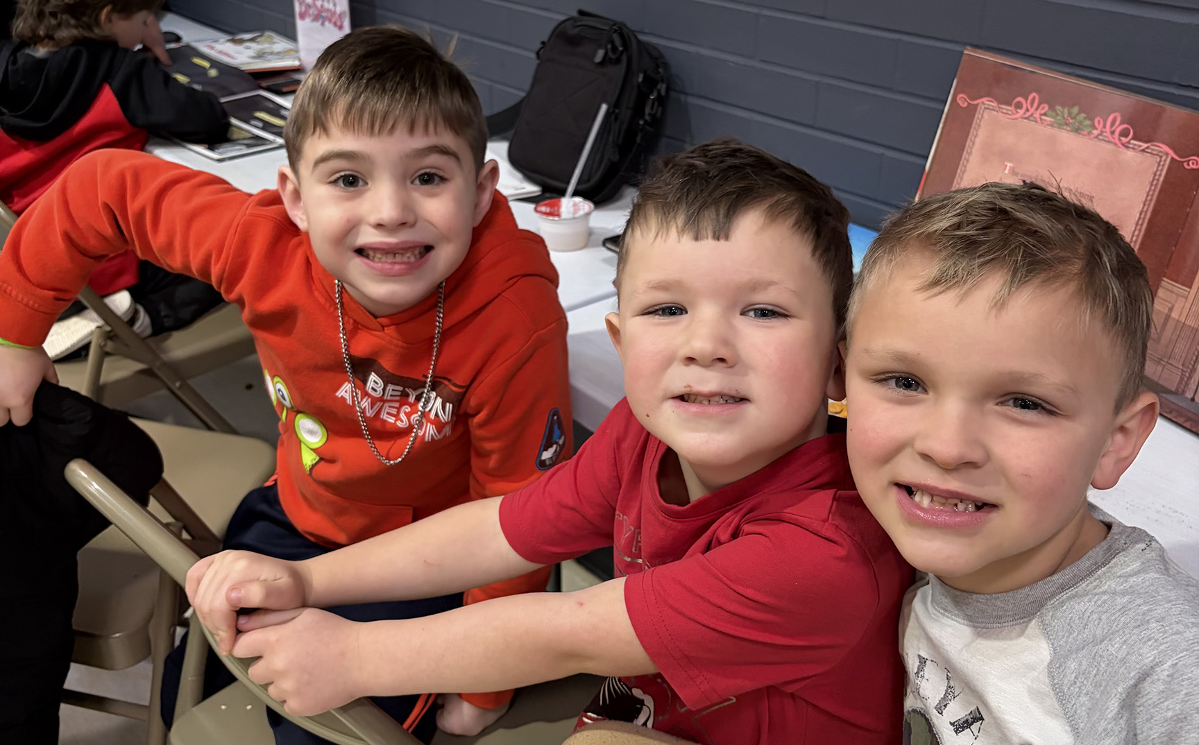 Three boys at Read Across America